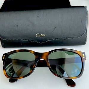 Authentic Cartier Sunglasses brown color, polarized level 3 lenses 54/18